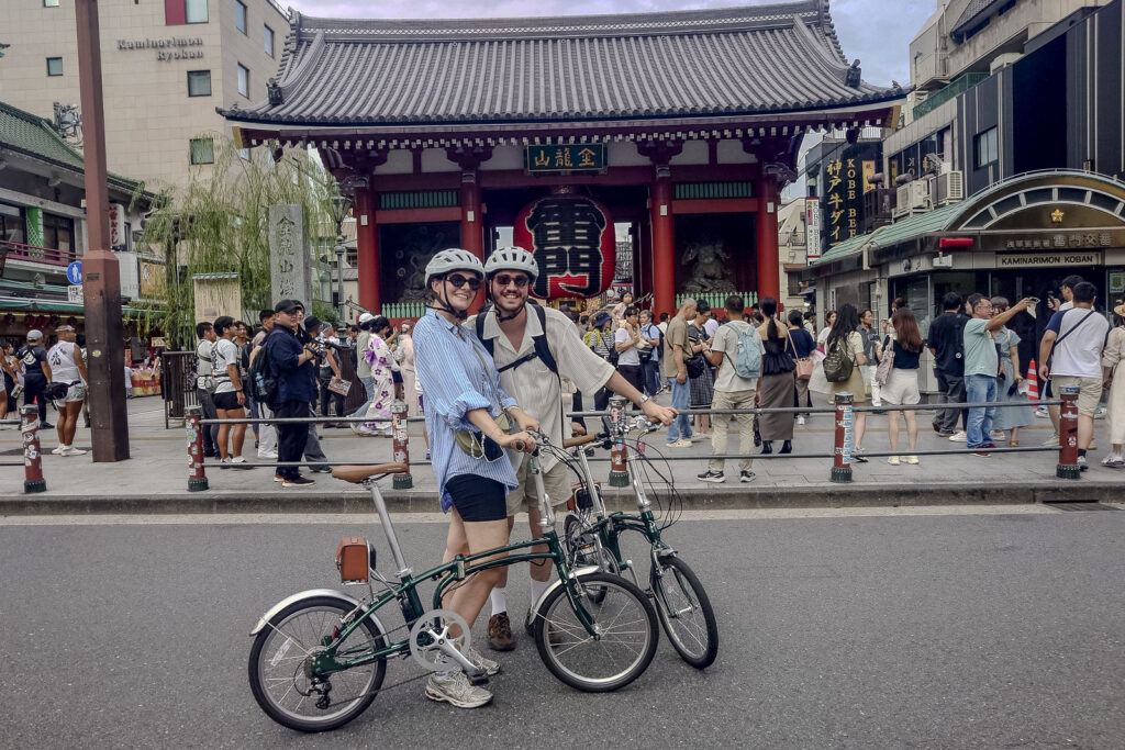 Mission completed: Capturing a great photo in front of the iconic Kaminarimon Gate.