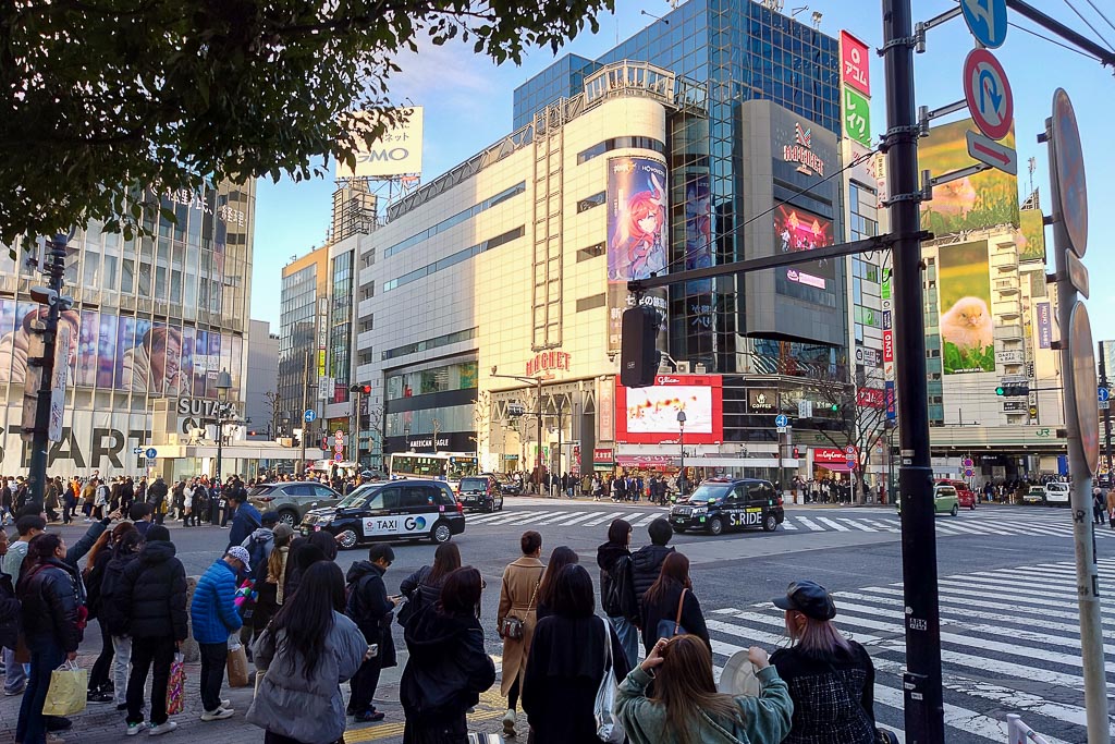 Shibuya Crossing, the iconic bustle and hustle in Tokyo