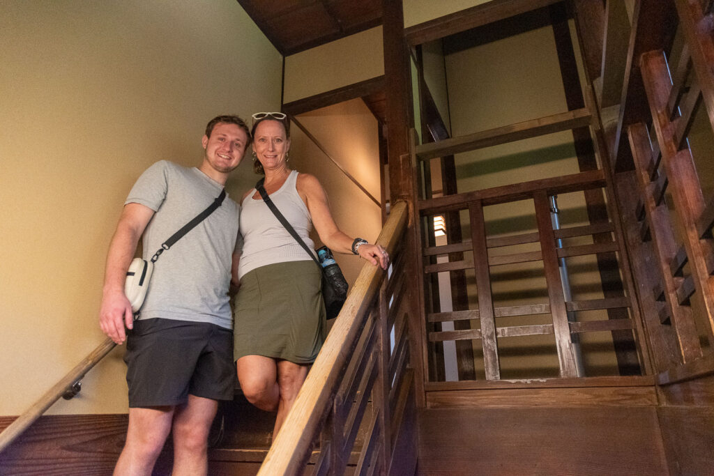See the old Japanese architecture.