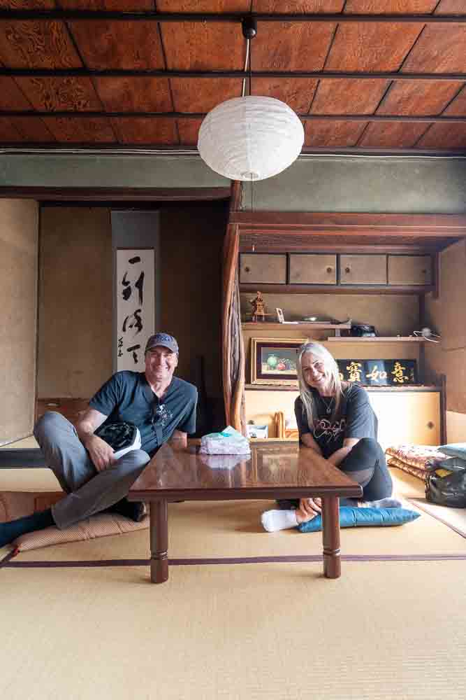 A relaxing moment at a Japanese house