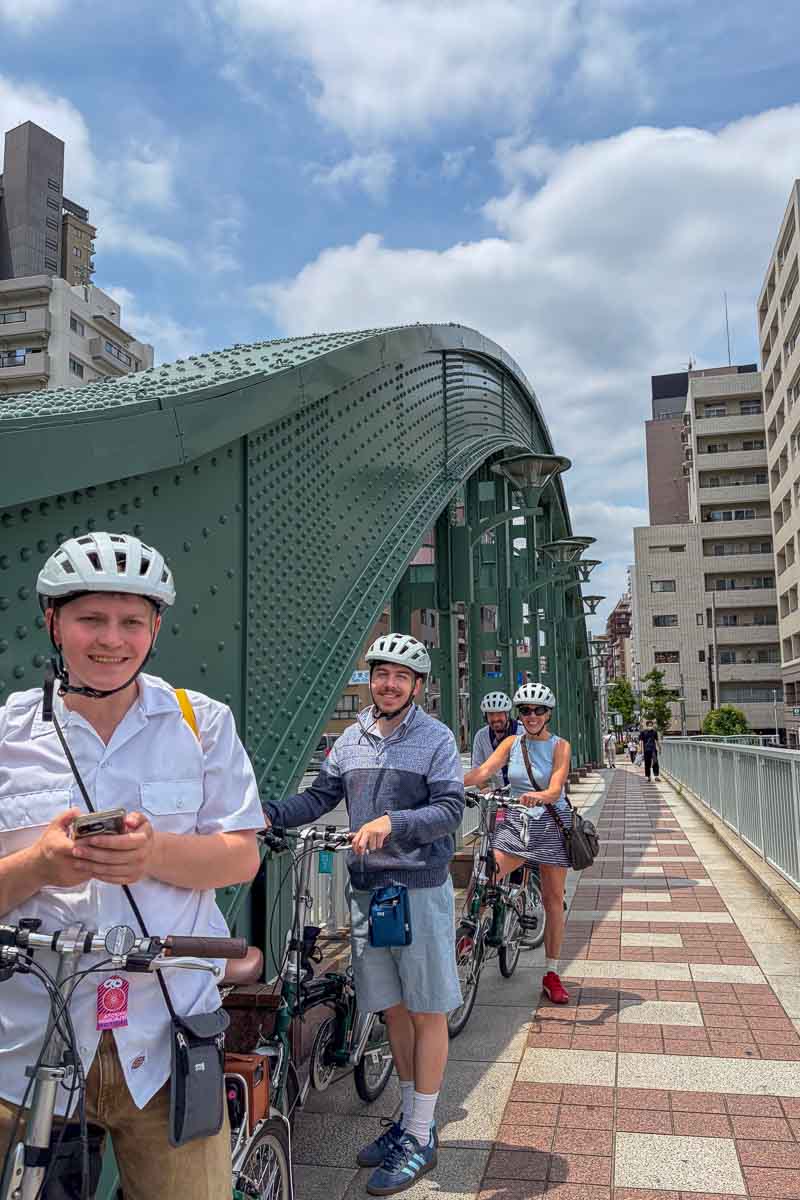 At a bridge over Sumida River