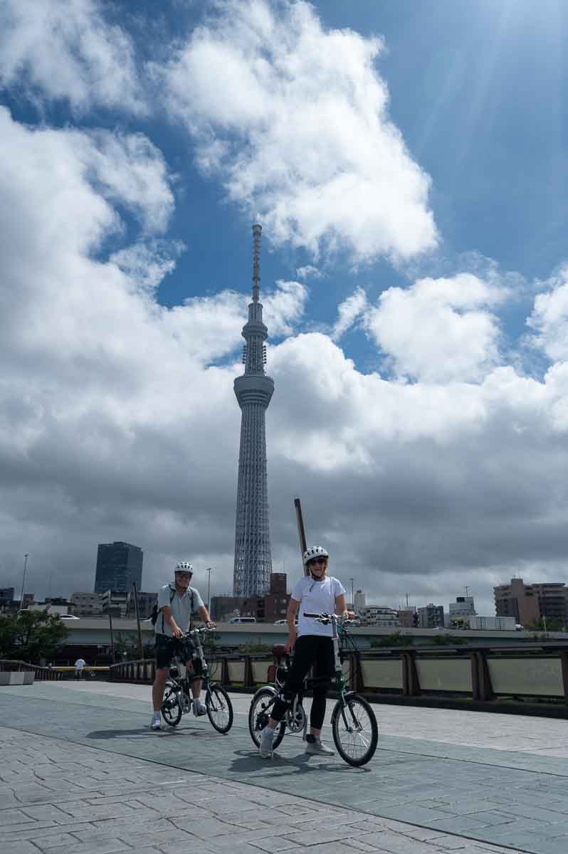 At a bridge over Sumida River
